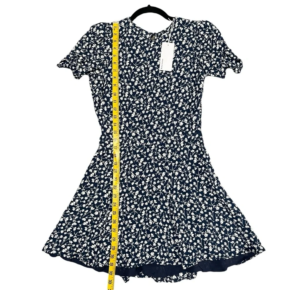 Reformation Violette Floral Elyse Mini Dress Size 2 - Picture 11 of 13